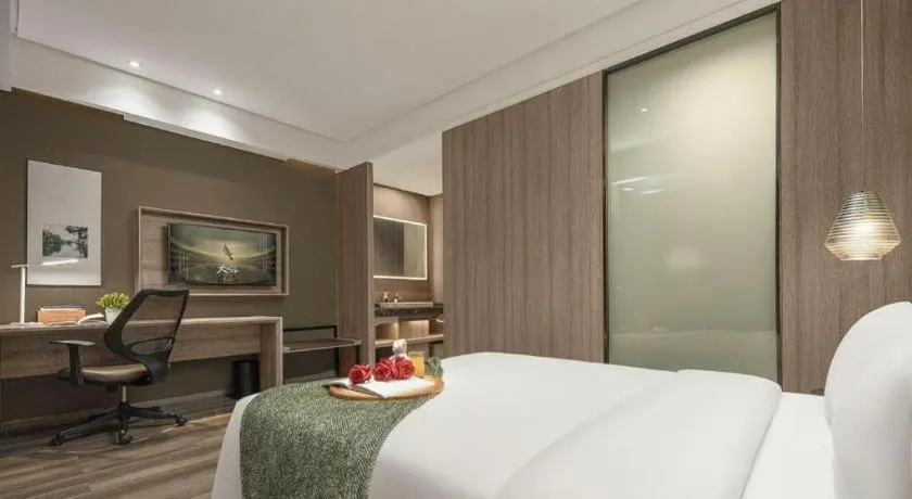 Bed in Atour Hotel Huzhou Changxing Changhai Road