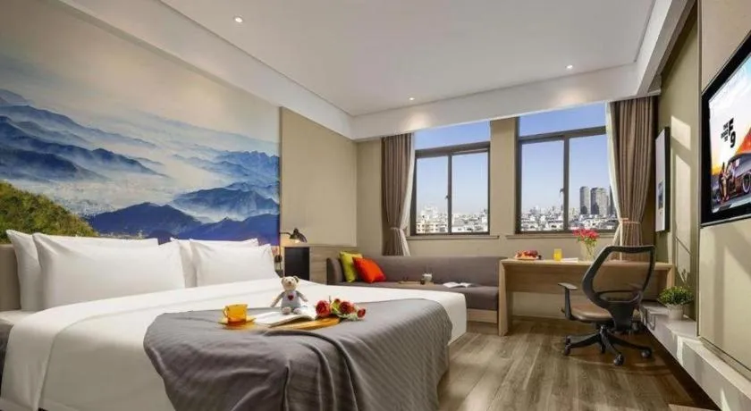 Bed in Atour Hotel Huzhou Changxing Changhai Road