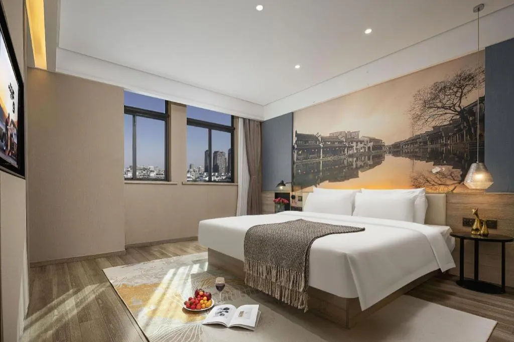 Bed in Atour Hotel Huzhou Changxing Changhai Road