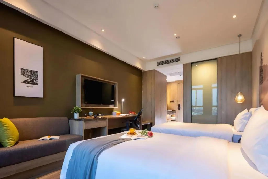 Bed in Atour Hotel Huzhou Changxing Changhai Road