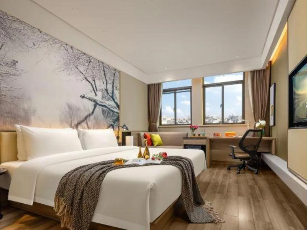 Bed in Atour Hotel Huzhou Changxing Changhai Road