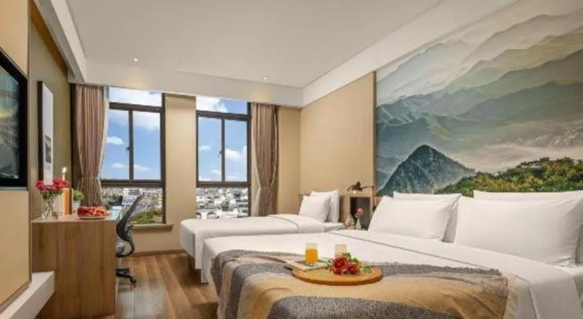 Bed in Atour Hotel Huzhou Changxing Changhai Road