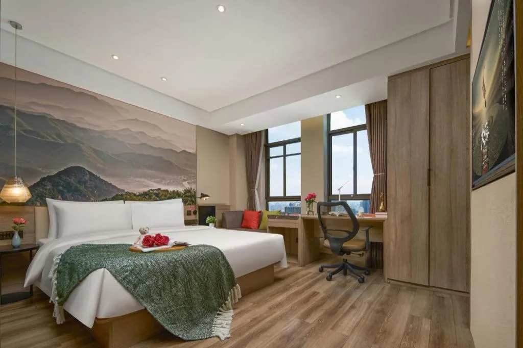 Bed in Atour Hotel Huzhou Changxing Changhai Road