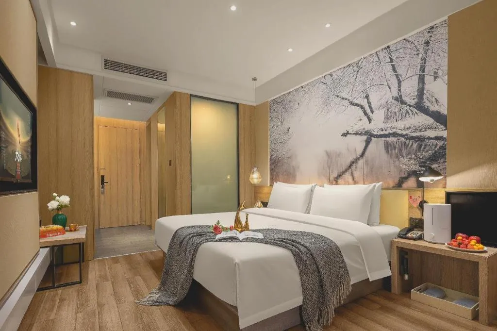 Bed in Atour Hotel Huzhou Changxing Changhai Road