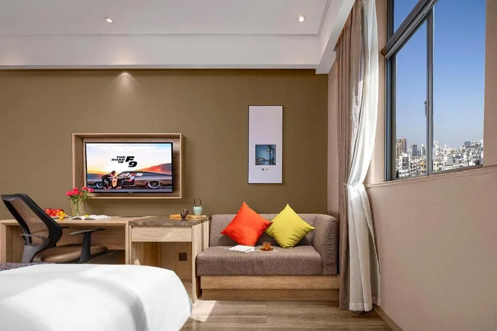 Bed in Atour Hotel Huzhou Changxing Changhai Road