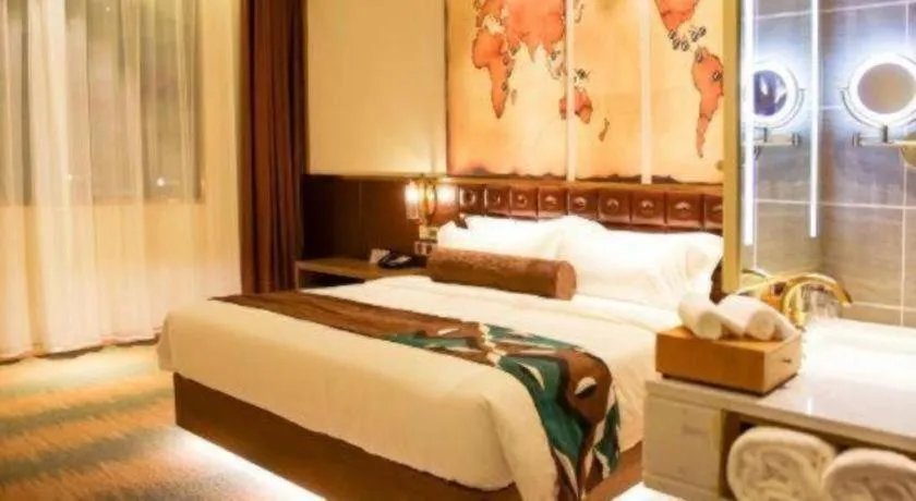 Bed in James Joyce Coffetel Shijiazhuang Wanda Plaza Tangu Metro Station