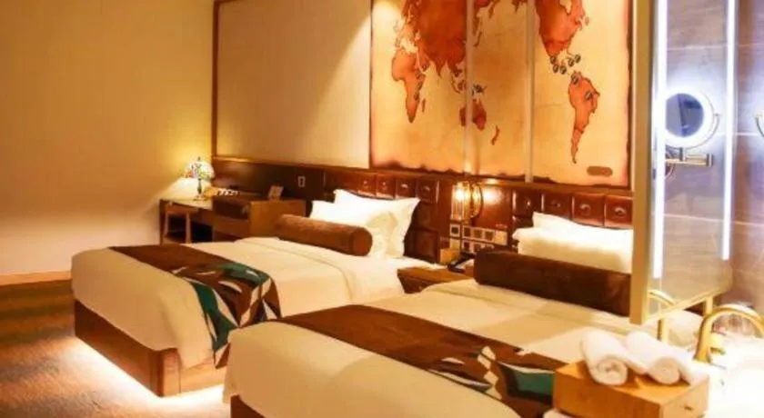 Bed in James Joyce Coffetel Shijiazhuang Wanda Plaza Tangu Metro Station