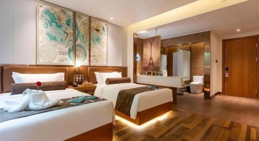 Bed in James Joyce Coffetel Anyang Railway Station Wenfeng Avenue Yinxu Scenic Spot