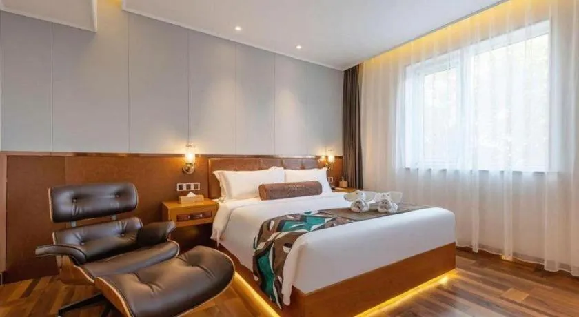 Bed in James Joyce Coffetel Anyang Railway Station Wenfeng Avenue Yinxu Scenic Spot