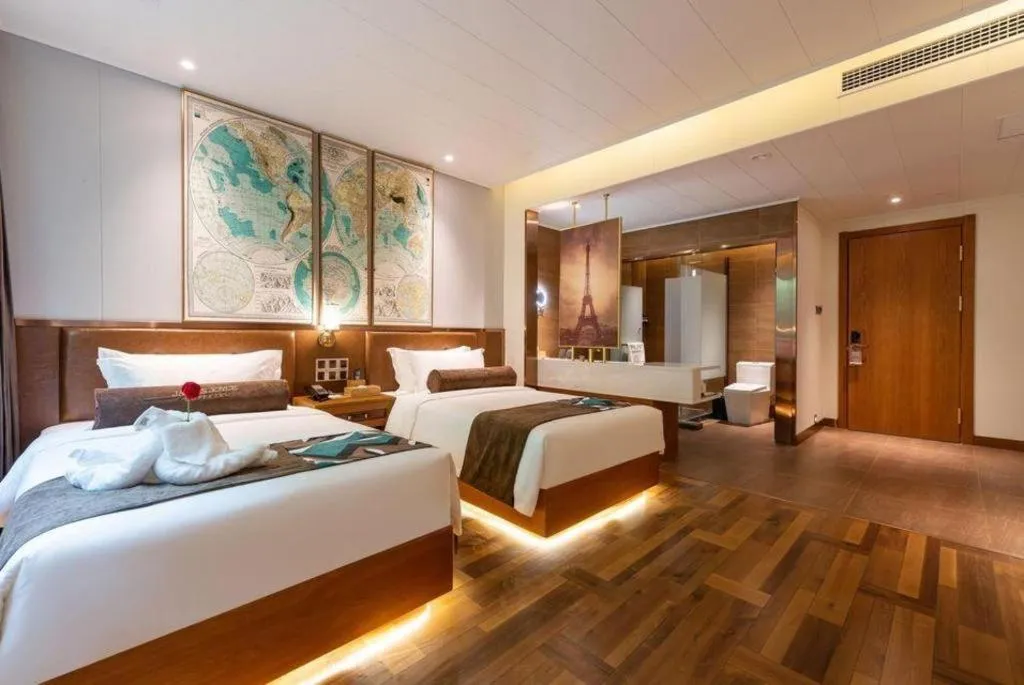 Bed in James Joyce Coffetel Anyang Railway Station Wenfeng Avenue Yinxu Scenic Spot