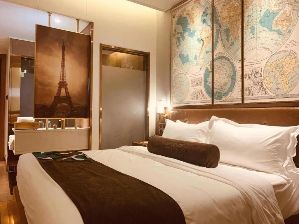 Bed in James Joyce Coffetel Anyang Railway Station Wenfeng Avenue Yinxu Scenic Spot