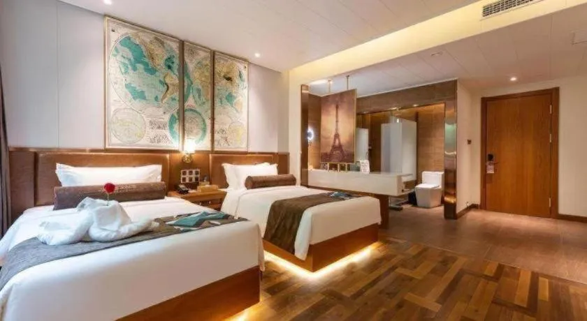 Bed in James Joyce Coffetel Anyang Railway Station Wenfeng Avenue Yinxu Scenic Spot