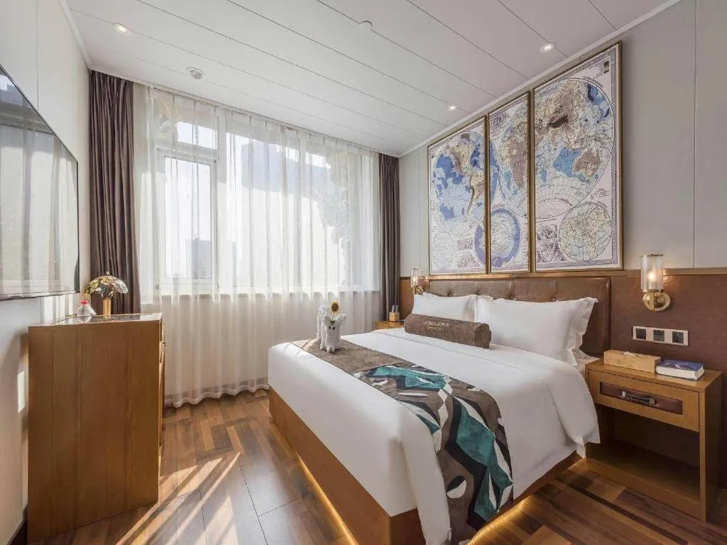 Bed in James Joyce Coffetel Anyang Railway Station Wenfeng Avenue Yinxu Scenic Spot