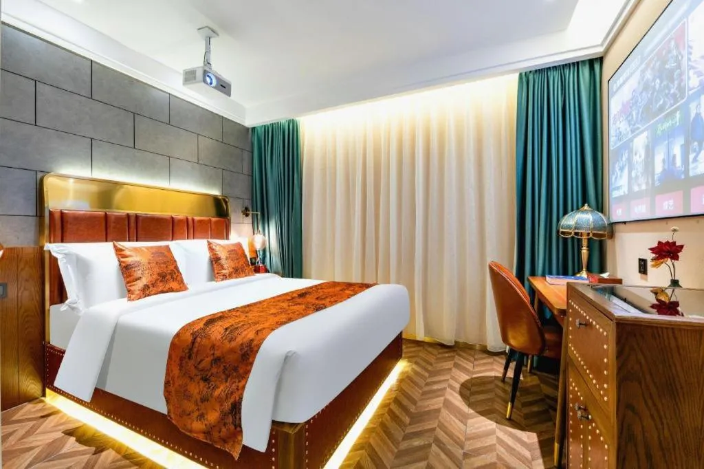 Bed in James Joyce Coffetel Tianjin Railway Station