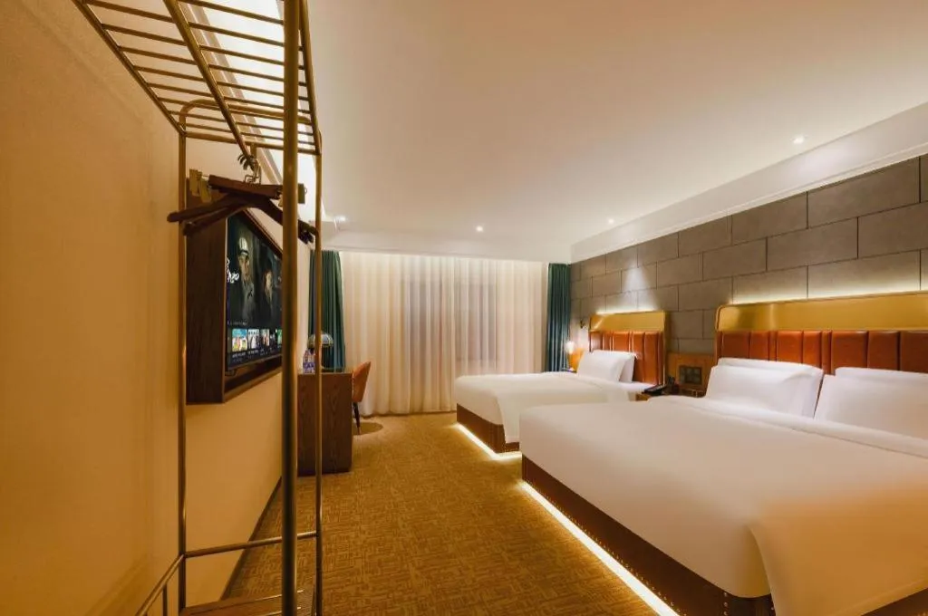 Bed in James Joyce Coffetel Tianjin Railway Station