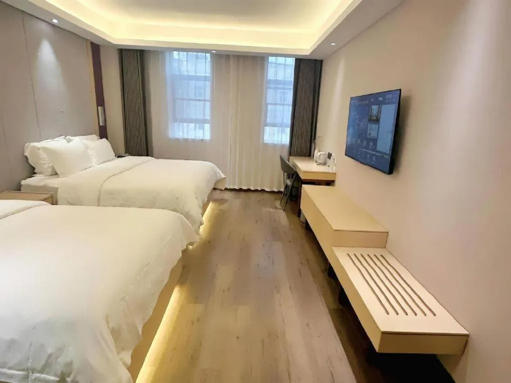 Bed in Lavande Hotels Jinzhong Youjian Pingyao