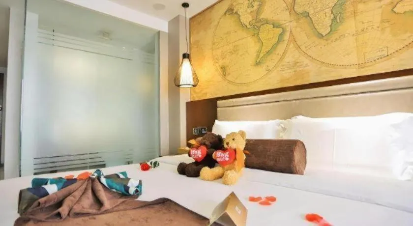 Bed in James Joyce Coffetel Jilin Railway Station Fortune Plaza