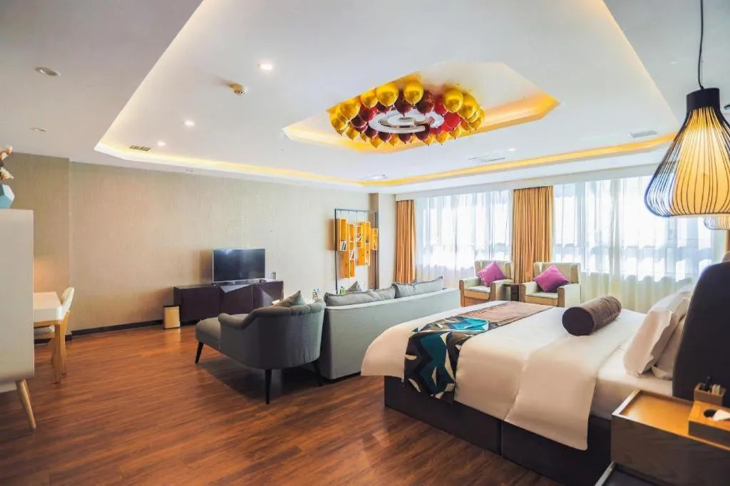 Bed in James Joyce Coffetel Jilin Railway Station Fortune Plaza