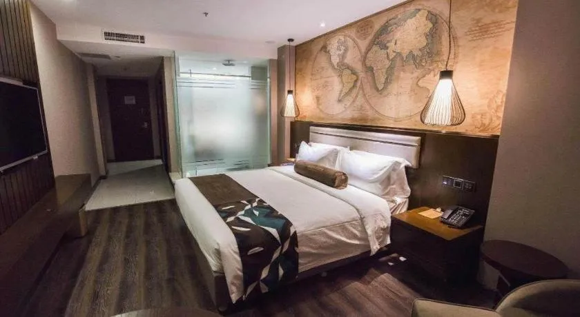 Bed in James Joyce Coffetel Jilin Railway Station Fortune Plaza