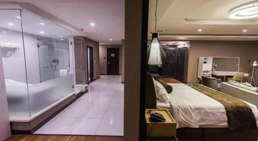 Bed in James Joyce Coffetel Jilin Railway Station Fortune Plaza