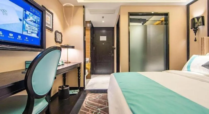 Bed in Xana Hotelle Tianjin Binjiang Road Heping Road Metro Station Quanyechang