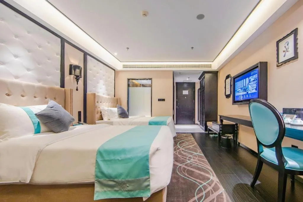 Bed in Xana Hotelle Tianjin Binjiang Road Heping Road Metro Station Quanyechang