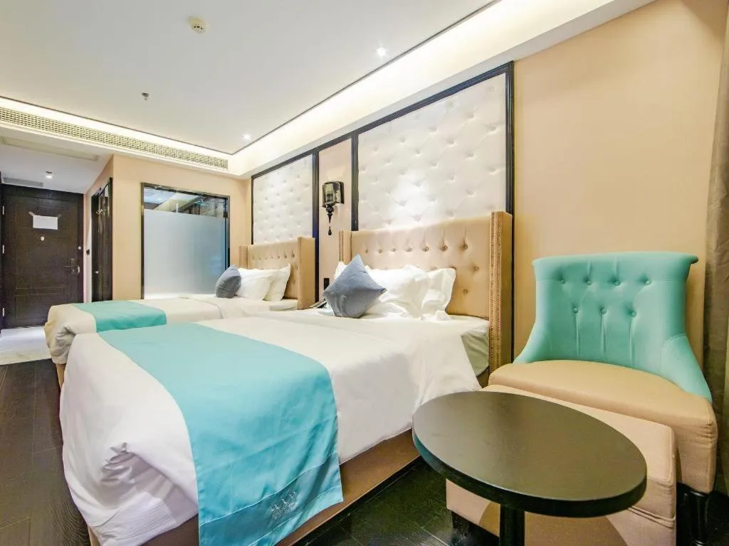 Bed in Xana Hotelle Tianjin Binjiang Road Heping Road Metro Station Quanyechang