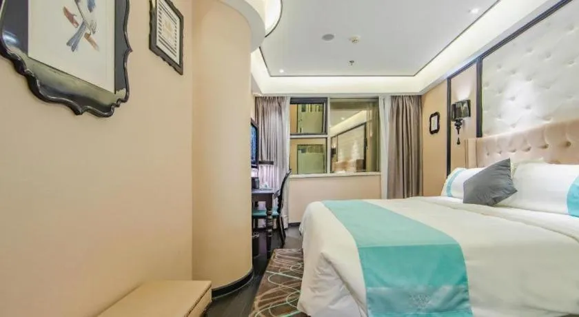 Bed in Xana Hotelle Tianjin Binjiang Road Heping Road Metro Station Quanyechang