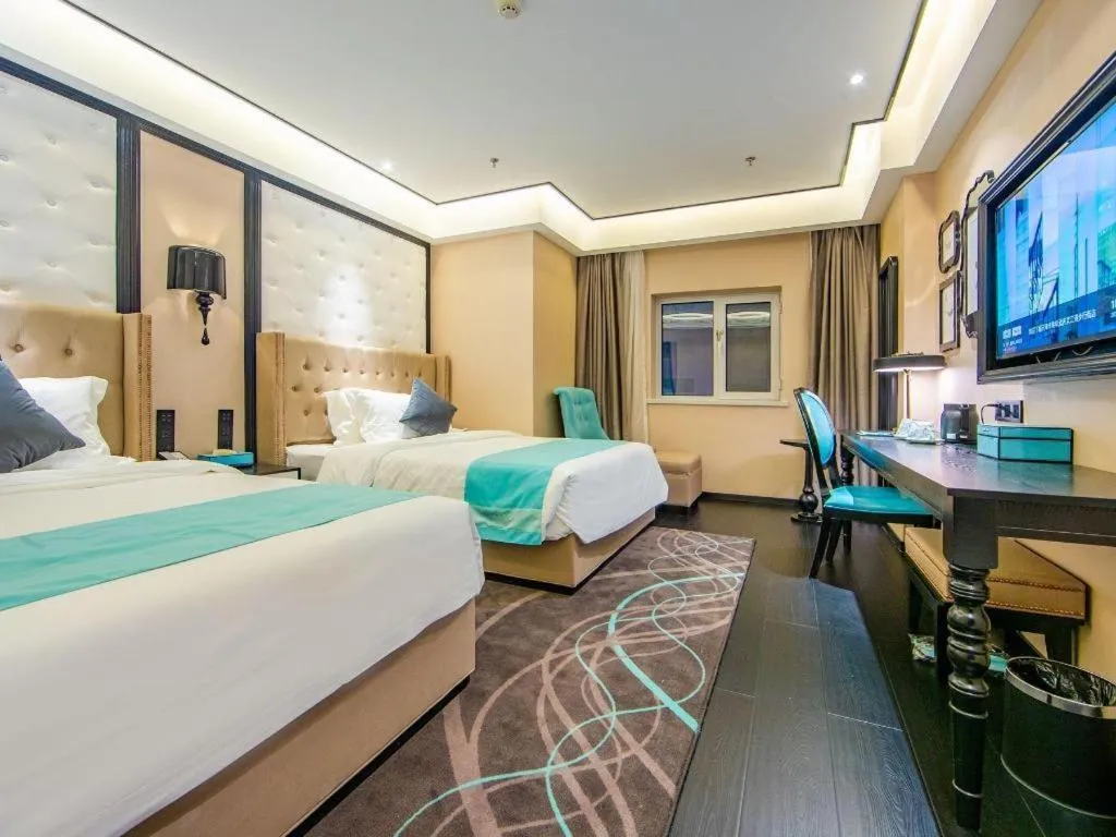 Bed in Xana Hotelle Tianjin Binjiang Road Heping Road Metro Station Quanyechang