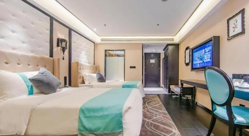 Bed in Xana Hotelle Tianjin Binjiang Road Heping Road Metro Station Quanyechang