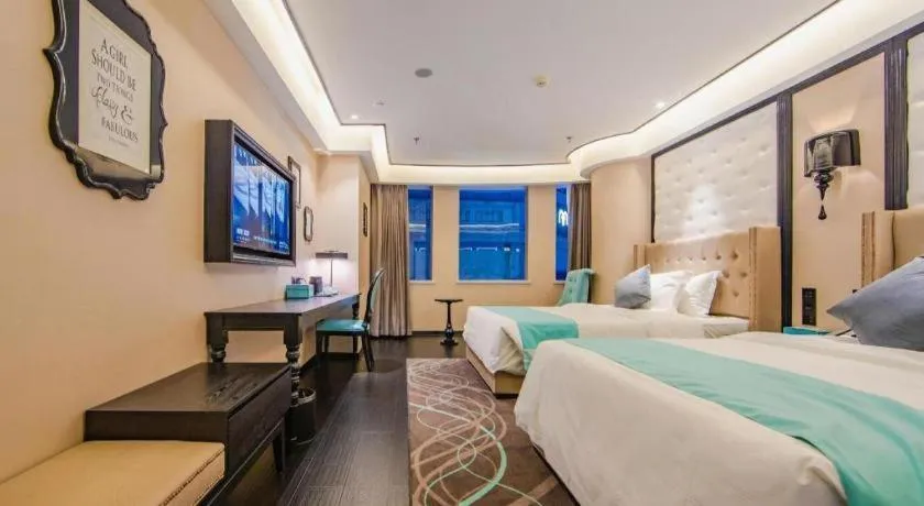 Bed in Xana Hotelle Tianjin Binjiang Road Heping Road Metro Station Quanyechang