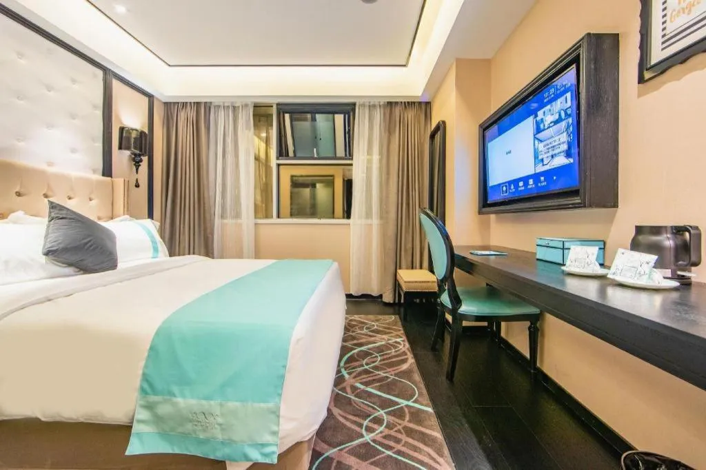 Bed in Xana Hotelle Tianjin Binjiang Road Heping Road Metro Station Quanyechang