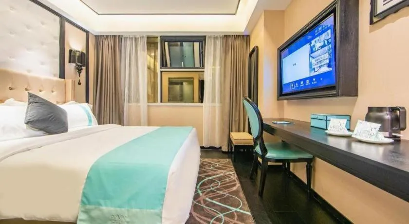 Bed in Xana Hotelle Tianjin Binjiang Road Heping Road Metro Station Quanyechang