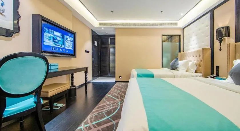 Bed in Xana Hotelle Tianjin Binjiang Road Heping Road Metro Station Quanyechang