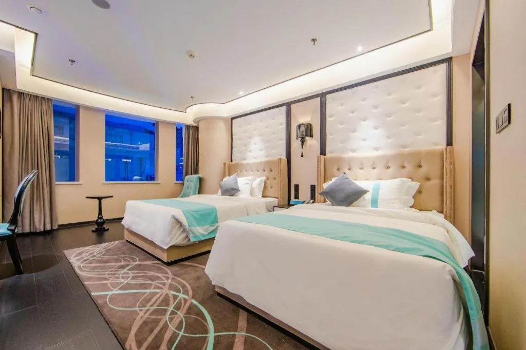 Bed in Xana Hotelle Tianjin Binjiang Road Heping Road Metro Station Quanyechang