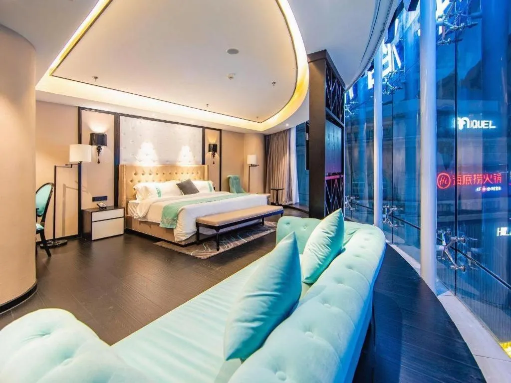 Bed in Xana Hotelle Tianjin Binjiang Road Heping Road Metro Station Quanyechang