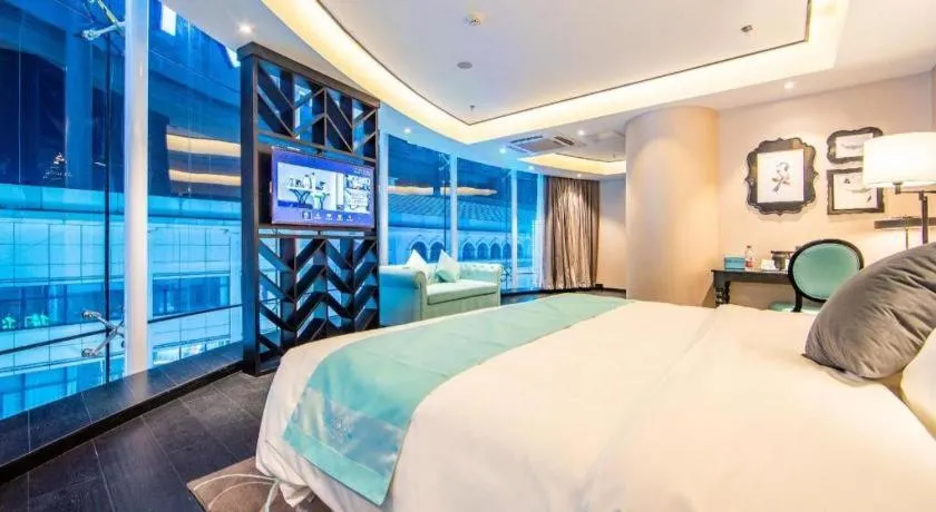Bed in Xana Hotelle Tianjin Binjiang Road Heping Road Metro Station Quanyechang