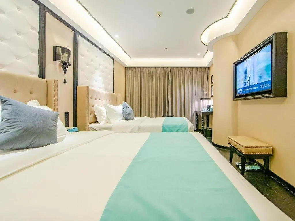 Bed in Xana Hotelle Tianjin Binjiang Road Heping Road Metro Station Quanyechang