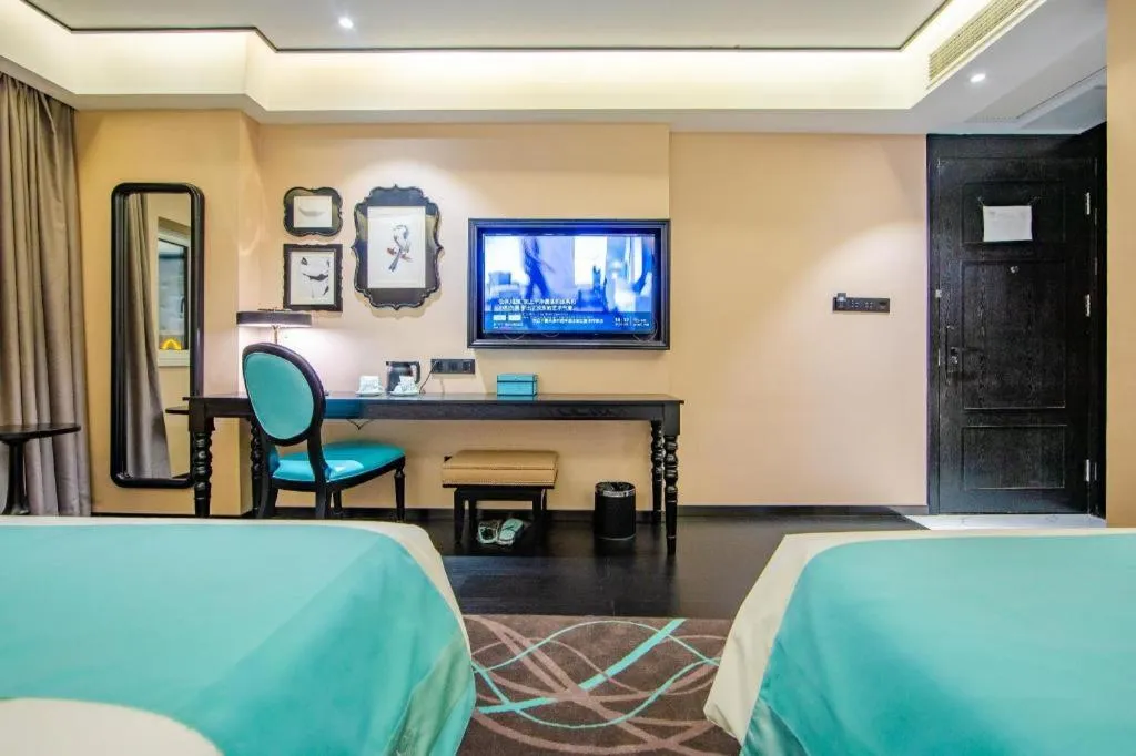 Bed in Xana Hotelle Tianjin Binjiang Road Heping Road Metro Station Quanyechang