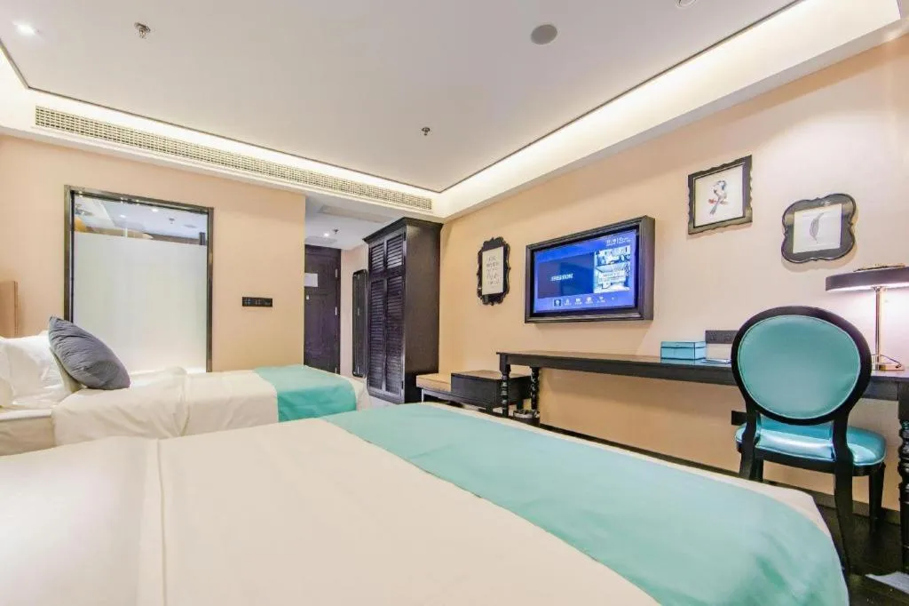 Bed in Xana Hotelle Tianjin Binjiang Road Heping Road Metro Station Quanyechang