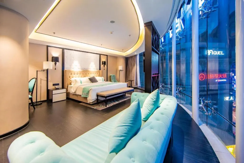 Bed in Xana Hotelle Tianjin Binjiang Road Heping Road Metro Station Quanyechang