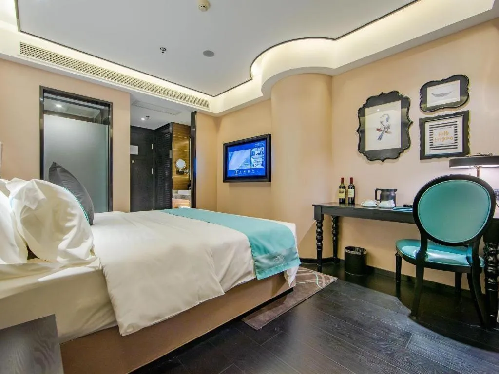 Bed in Xana Hotelle Tianjin Binjiang Road Heping Road Metro Station Quanyechang