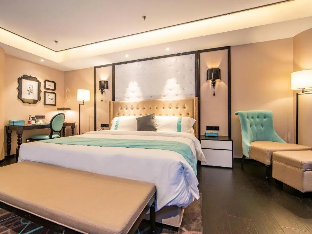 Bed in Xana Hotelle Tianjin Binjiang Road Heping Road Metro Station Quanyechang