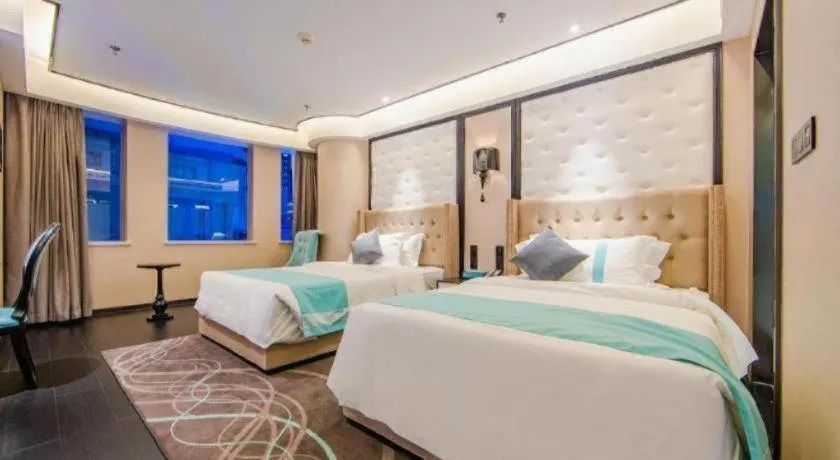 Bed in Xana Hotelle Tianjin Binjiang Road Heping Road Metro Station Quanyechang