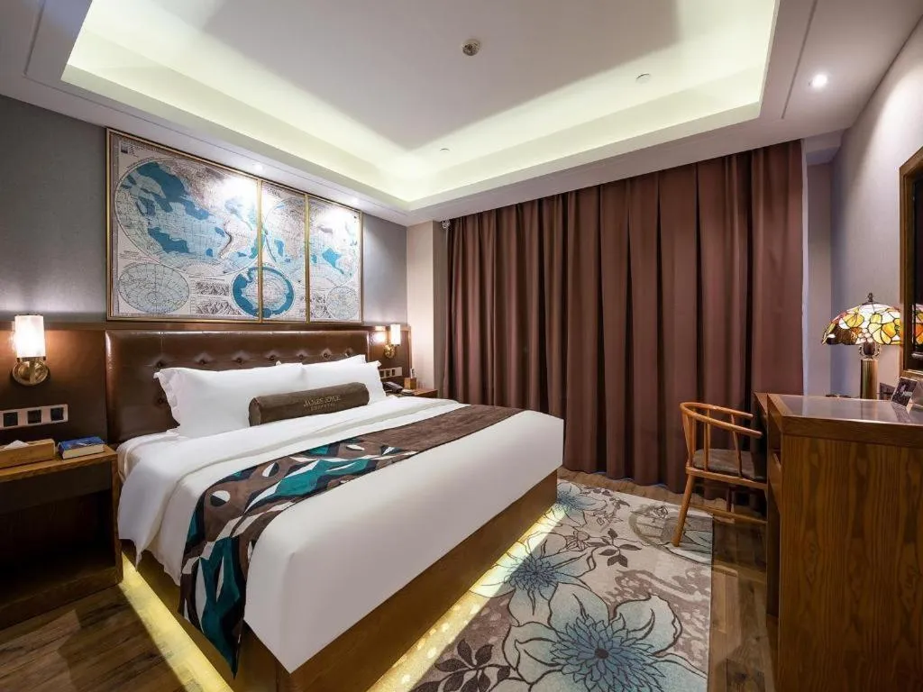 Bed in James Joyce Coffetel Harbin West High-speed Railway Station Wanda Plaza