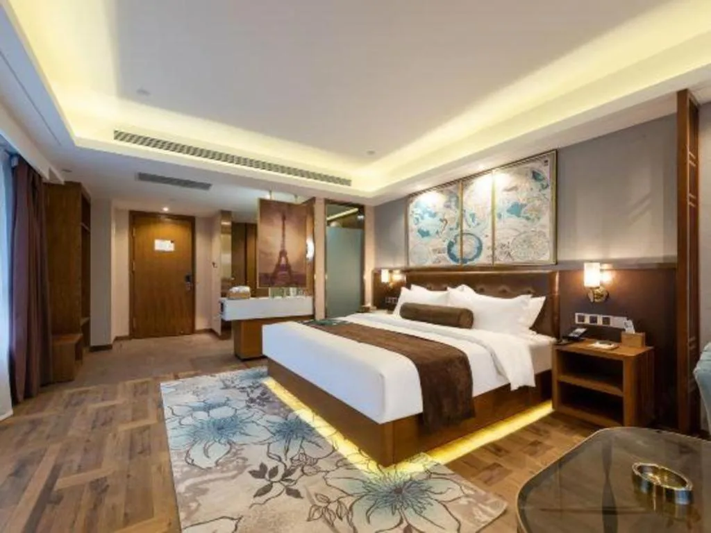 Bed in James Joyce Coffetel Harbin West High-speed Railway Station Wanda Plaza