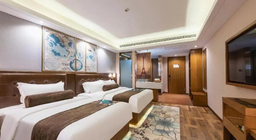 Bed in James Joyce Coffetel Harbin West High-speed Railway Station Wanda Plaza