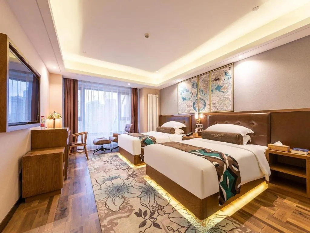 Bed in James Joyce Coffetel Harbin West High-speed Railway Station Wanda Plaza