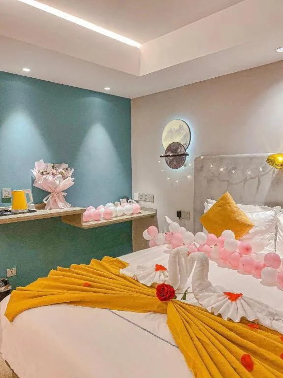 Bed in Magnotel Hotel Wuhan Jiangtan Lihuangpo Road Pedestrian Street