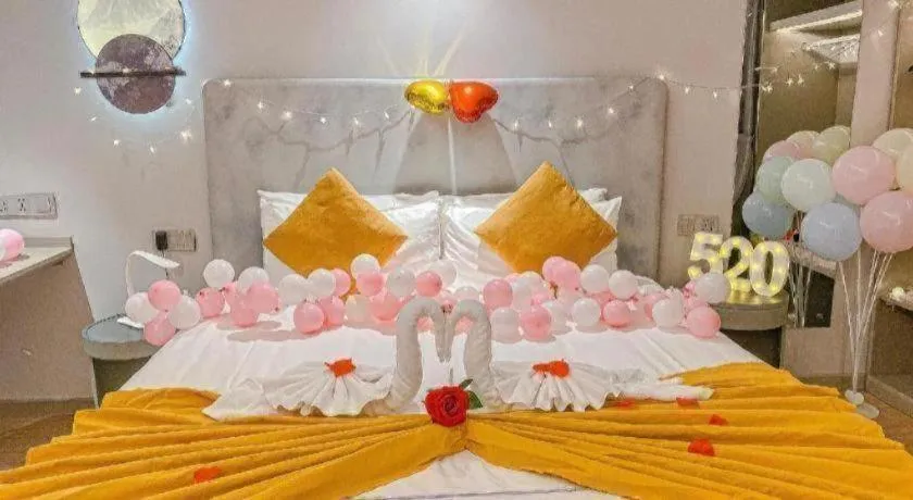 Bed in Magnotel Hotel Wuhan Jiangtan Lihuangpo Road Pedestrian Street